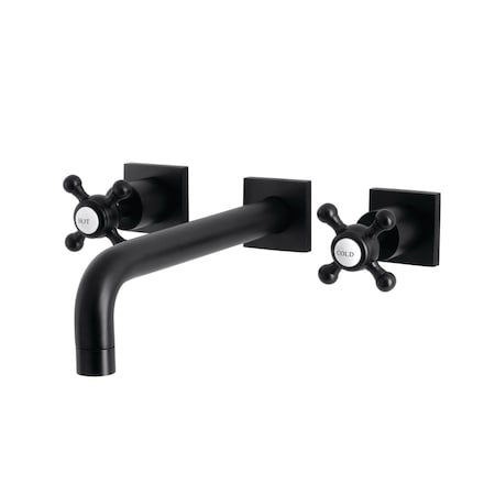 Kingston Brass KS6020BX Wall Mount Tub Faucet, Matte Black KS6020BX